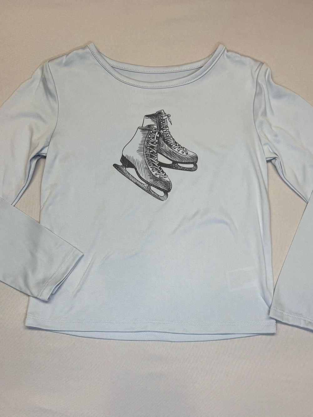 art class Light Blue Long-Sleeve Tee with Ice Skate Print S (6/7)